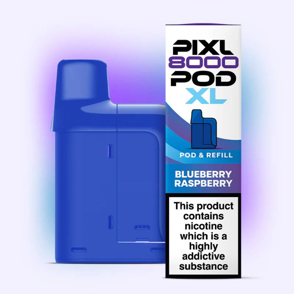 Pixl 8000 Prefilled Pods Pack of 5 Blueberry Raspberry