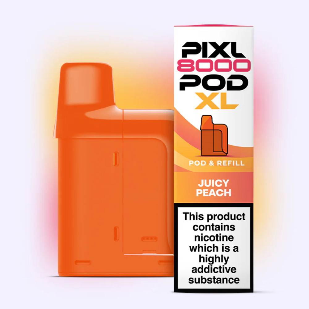 Pixl 8000 Prefilled Pods Pack of 5 Juicy Peach