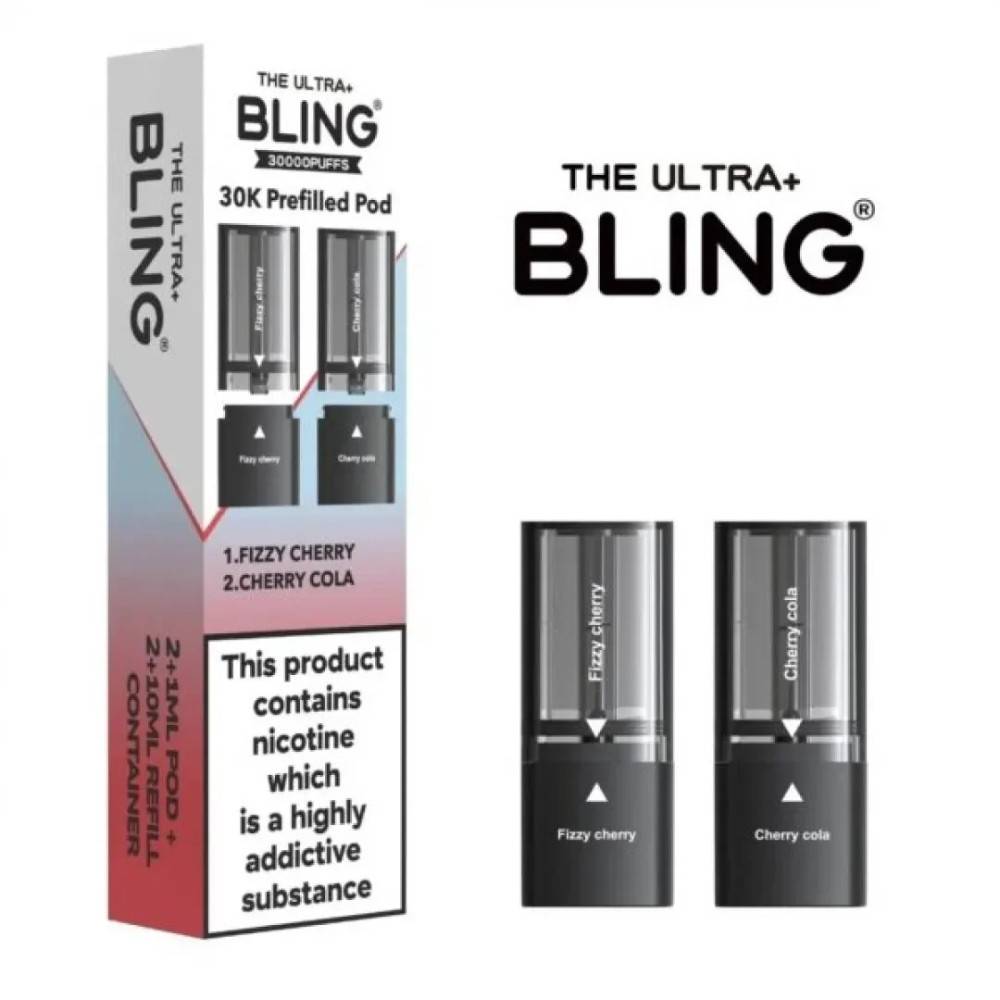 The Crystal Bling Ultra Plus 30k Pods Pack of 5 Fizzy Cherry/Cherry Cola