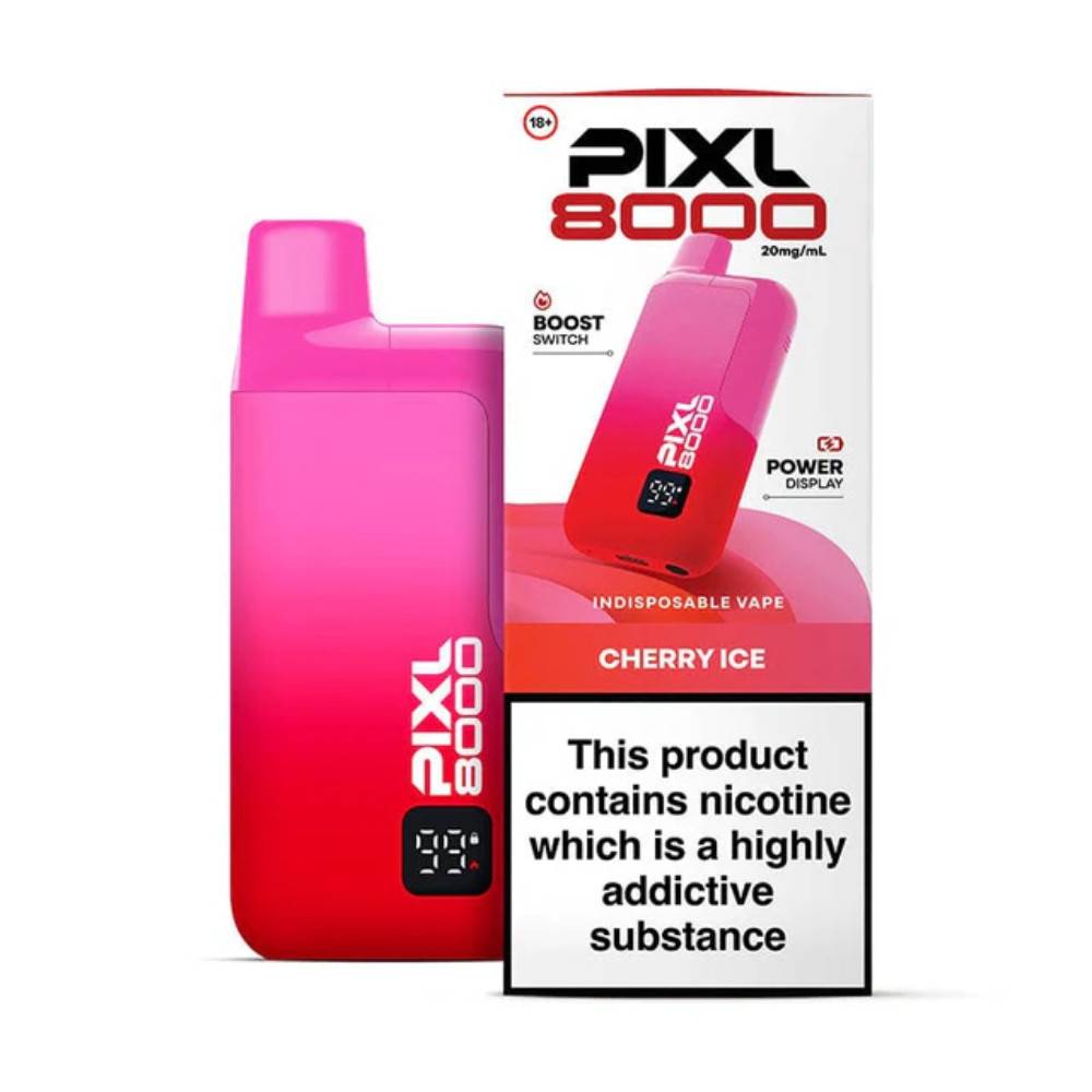 Pixl 8000 Prefilled Vape Kit Box of 5 Cherry Ice
