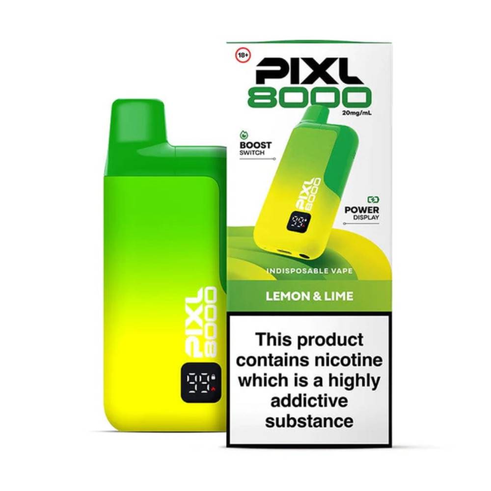 Pixl 8000 Prefilled Vape Kit Box of 5 Lemon Lime