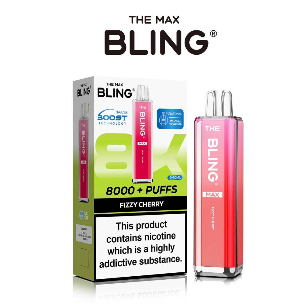 The Crystal Bling Pro Max 10k Vape Kit Box of 5 Fizzy Cherry