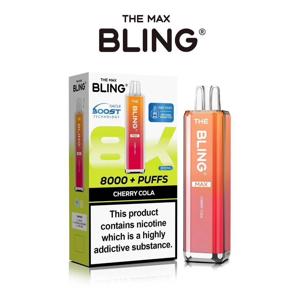 The Crystal Bling Pro Max 10k Vape Kit Box of 5 Cherry Cola