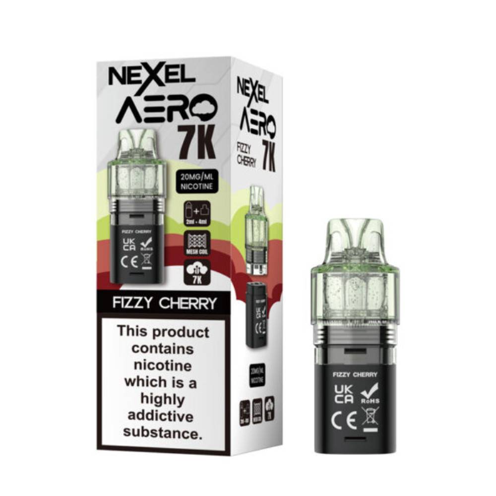 Nexel Aero 7k Prefilled Pods Pack of 10 Fizzy Cherry