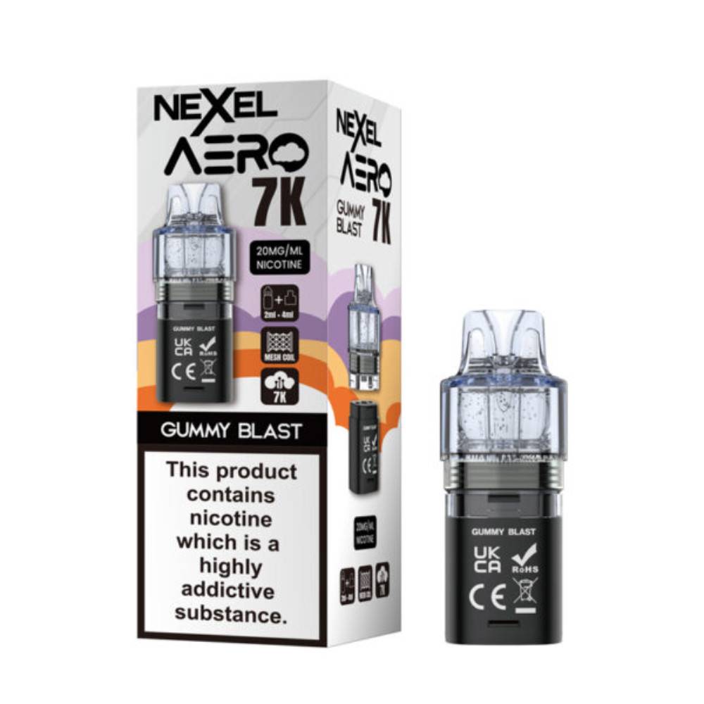 Nexel Aero 7k Prefilled Pods Pack of 10 Gummy Blast