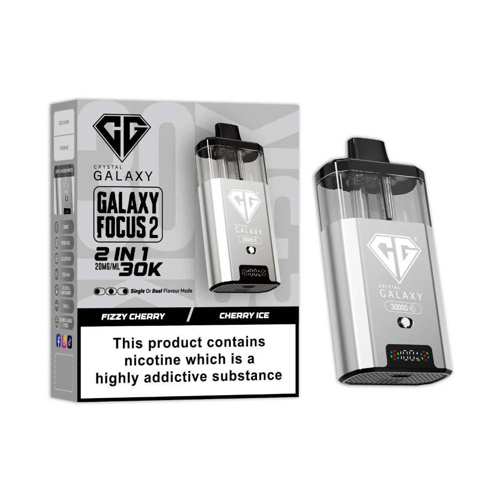 Crystal Galaxy 30k Focus 2 Vape Kit Box of 5 Fizzy Cherry/Cherry Ice