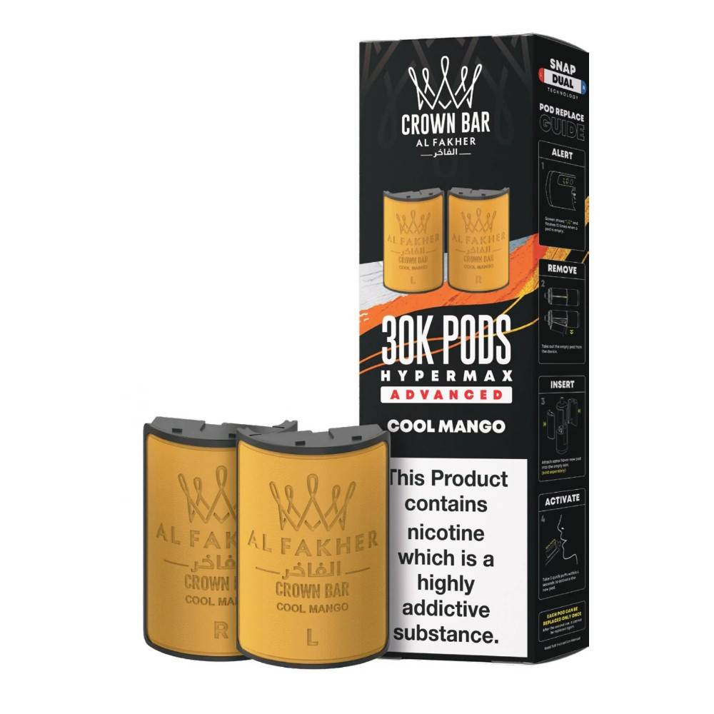 Al Fakher 30k Hypermax Pods Pack of 5 Cool Mango