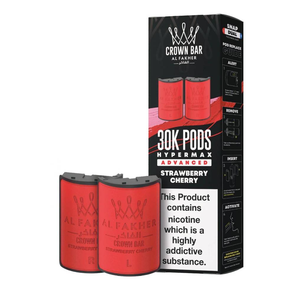 Al Fakher 30k Hypermax Pods Pack of 5 Strawberry Cherry