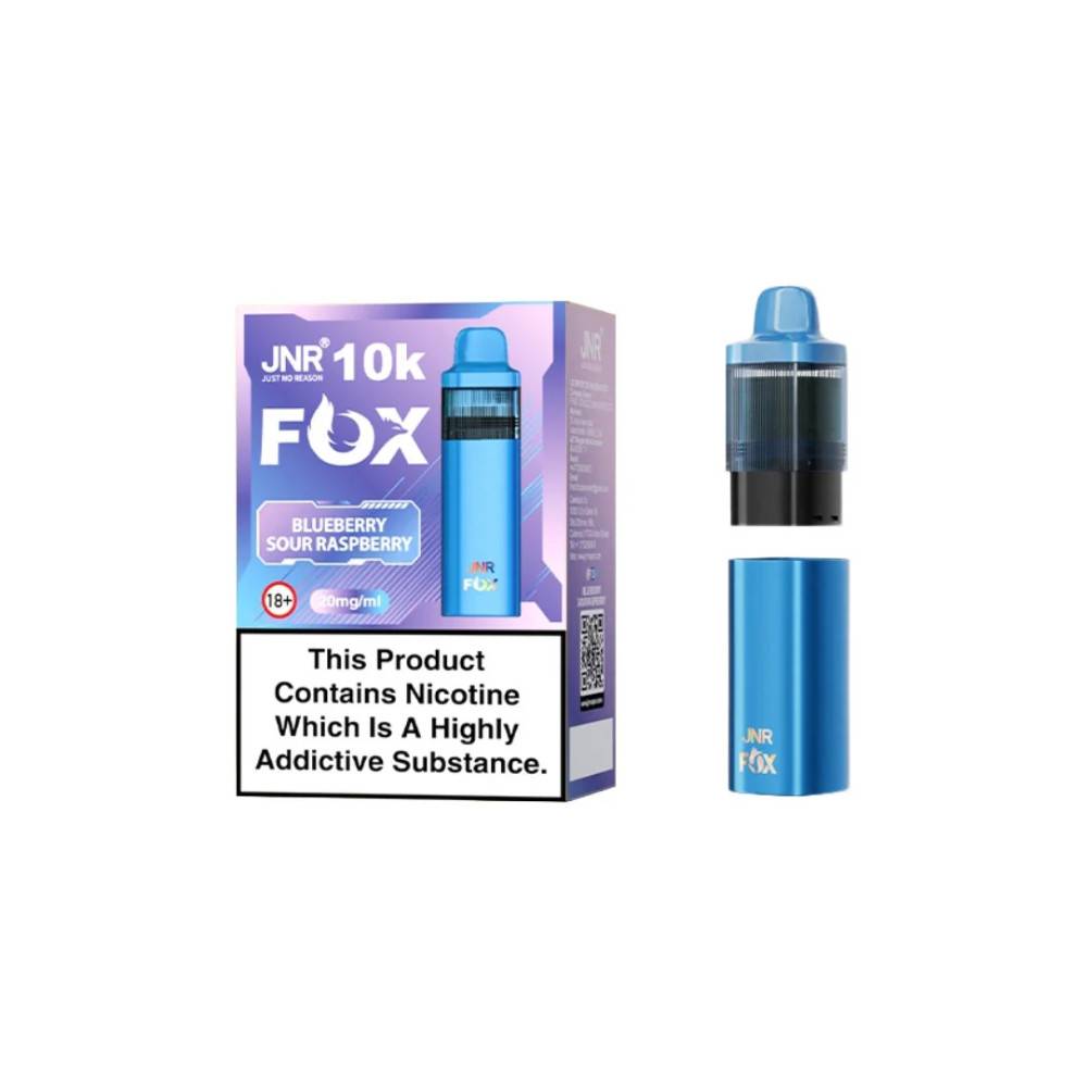 JNR Fox 10k Prefilled Pods Pack of 5 Blueberry Sour Raspberry