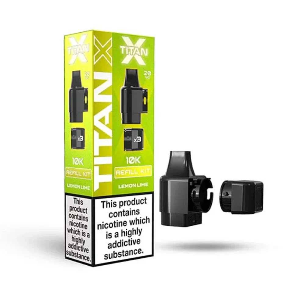 Titan X 10K Prefilled Pods Pack of 10 Lemon Lime
