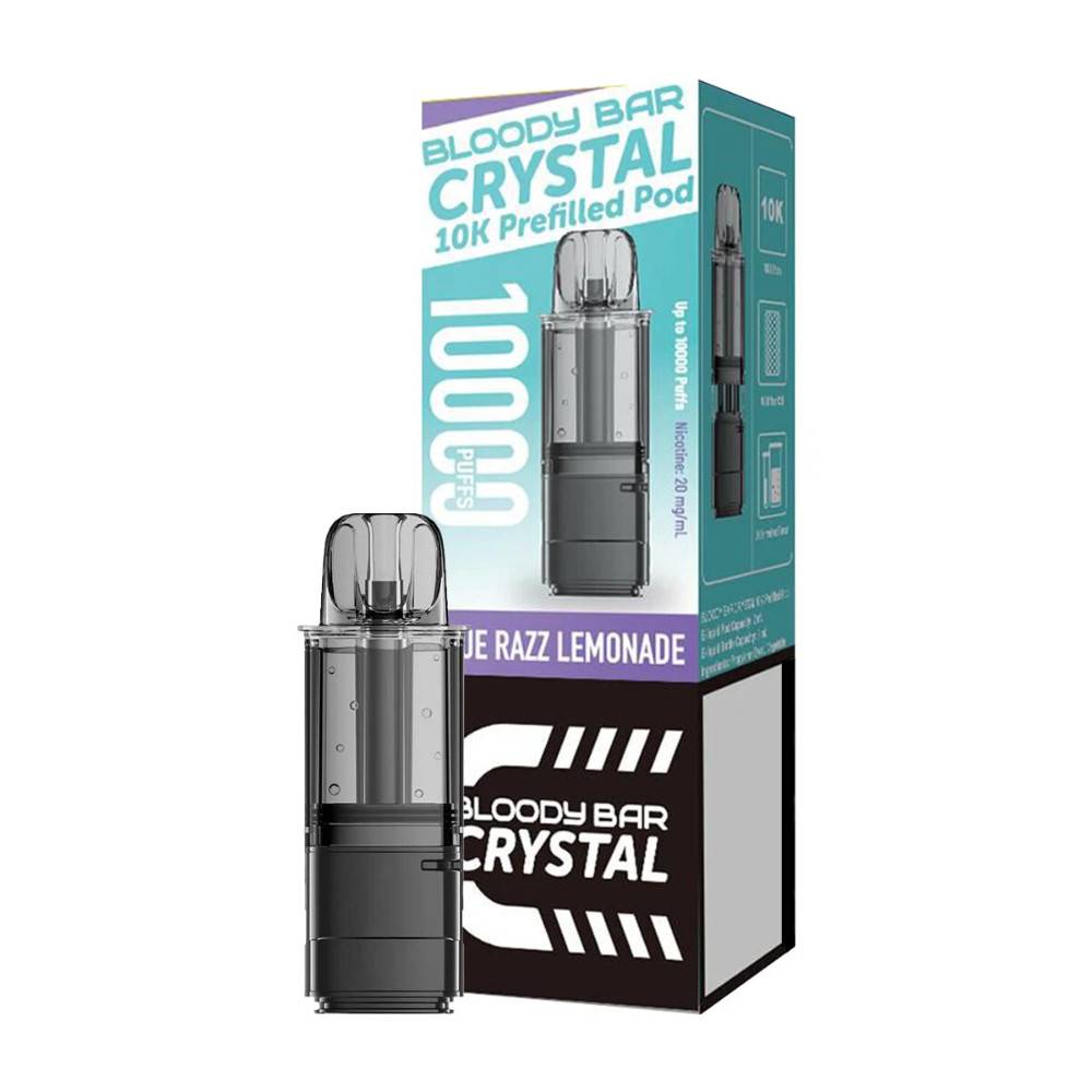 Bloody Bar Crystal 10k Pods Pack of 5 Blue Razz Lemonade