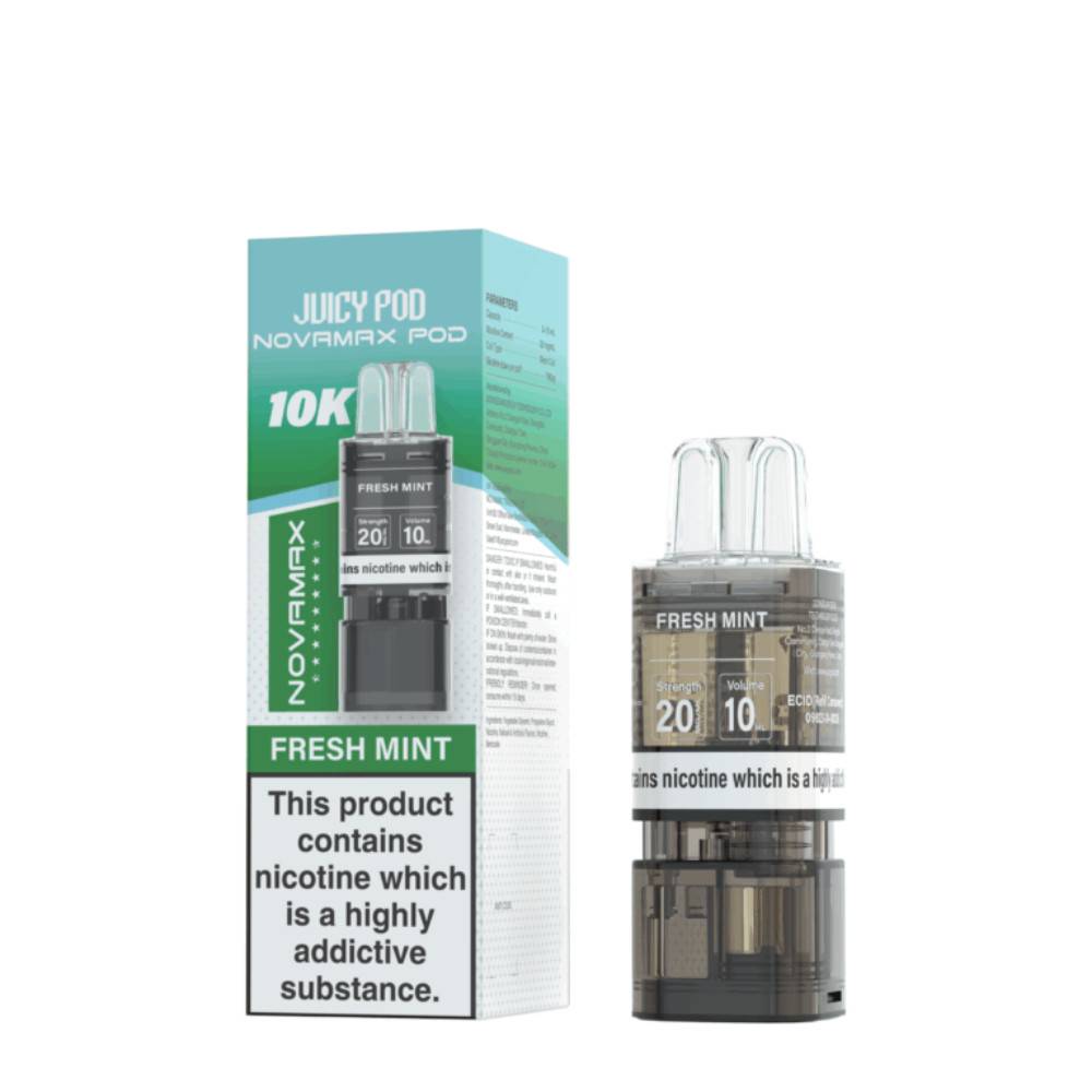 Juicy Pod Novamax 10K Pods Pack of 10 Fresh Mint