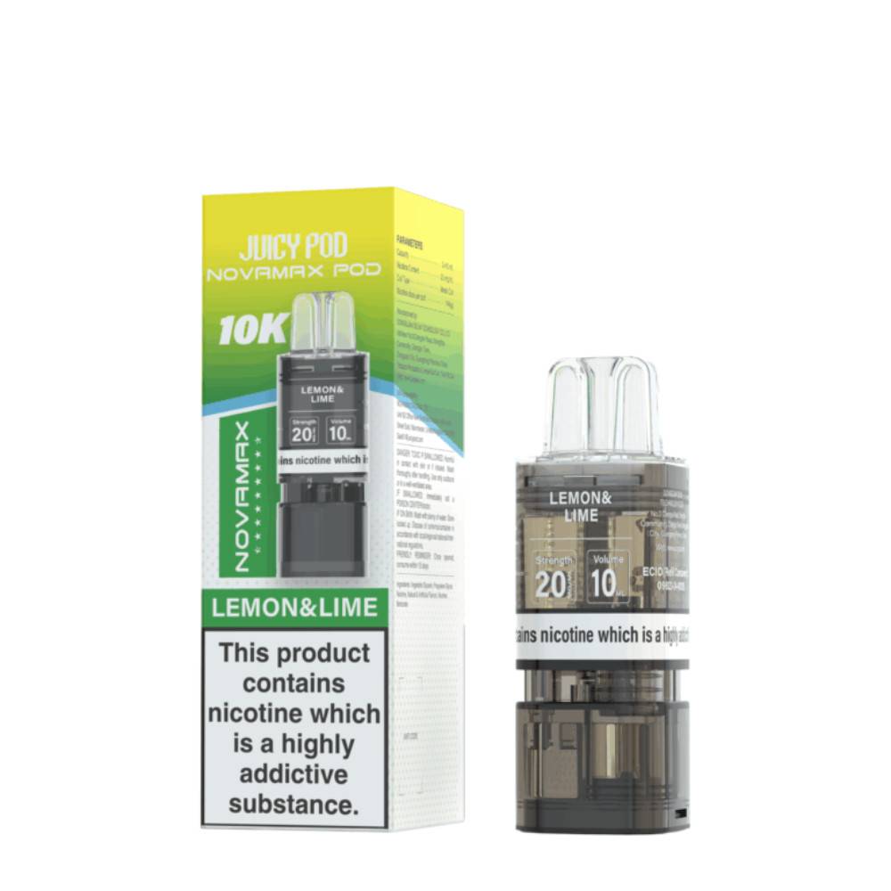 Juicy Pod Novamax 10K Pods Pack of 10 Lemon Lime