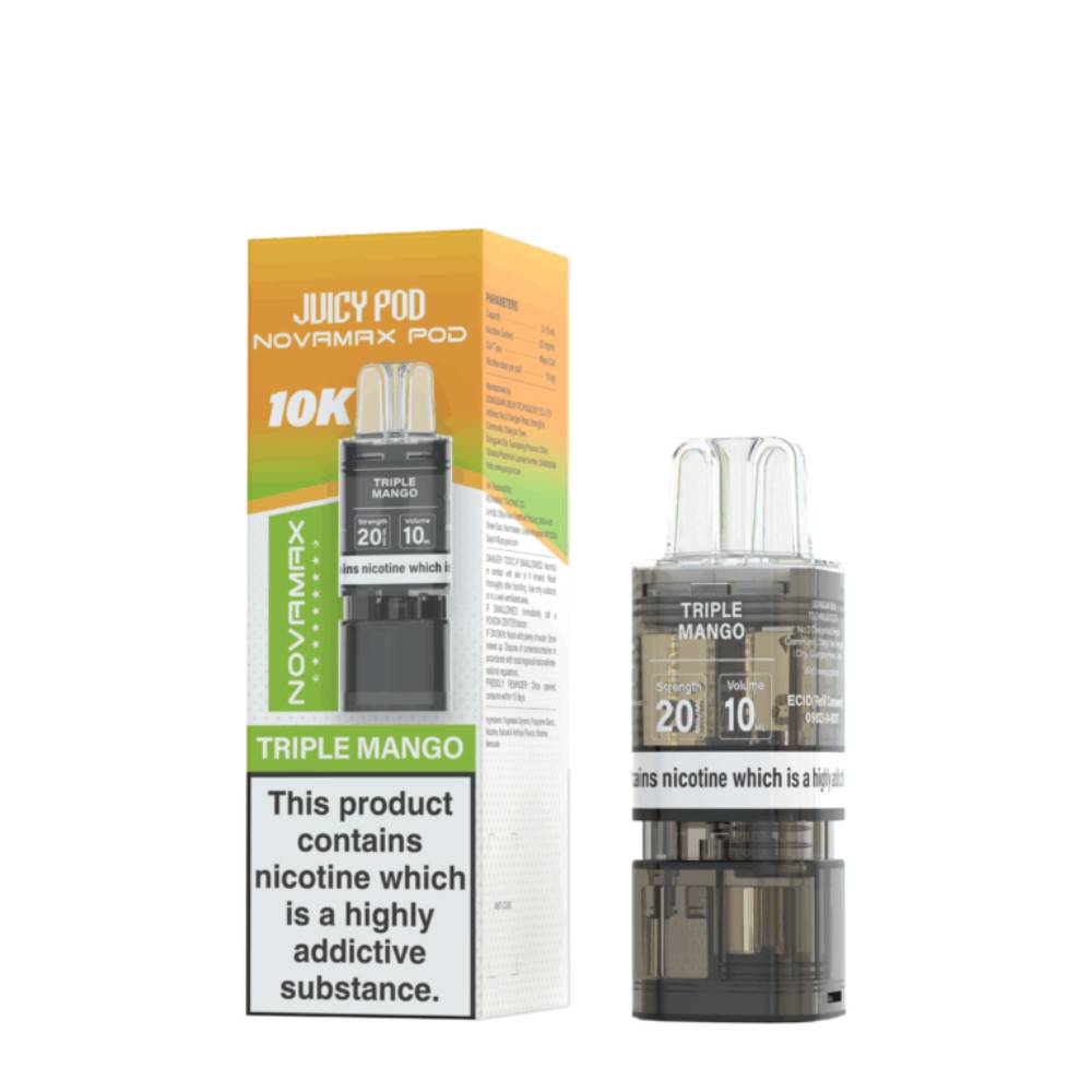 Juicy Pod Novamax 10K Pods Pack of 10 Triple Mango