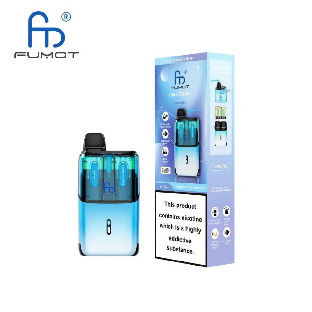 RandM Fumot Ultra T32000 Vape Kit Box of 5 Dr Blue / Blueberry Sour Raspberry