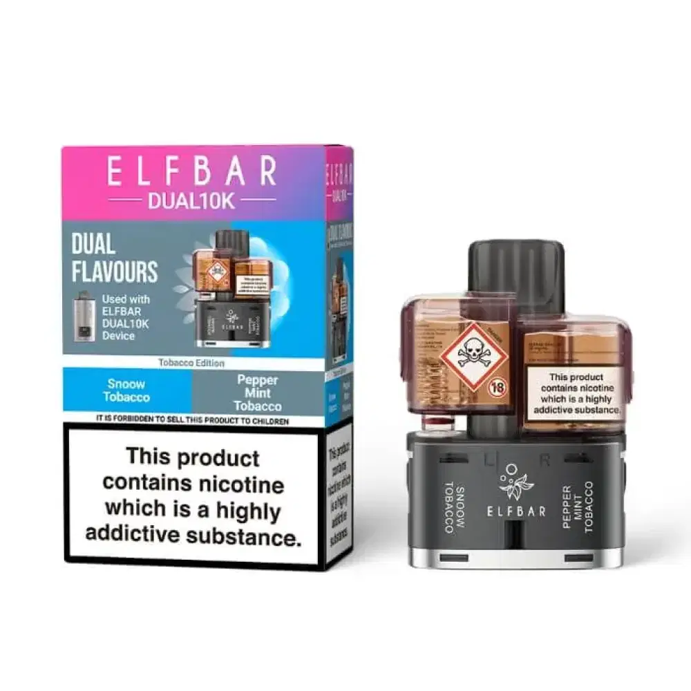 Elf Bar Dual 10k Pods Pack of 5 Tobacco Edition