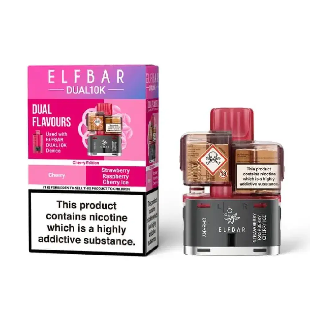 Elf Bar Dual 10k Pods Pack of 5 Cherry Edition