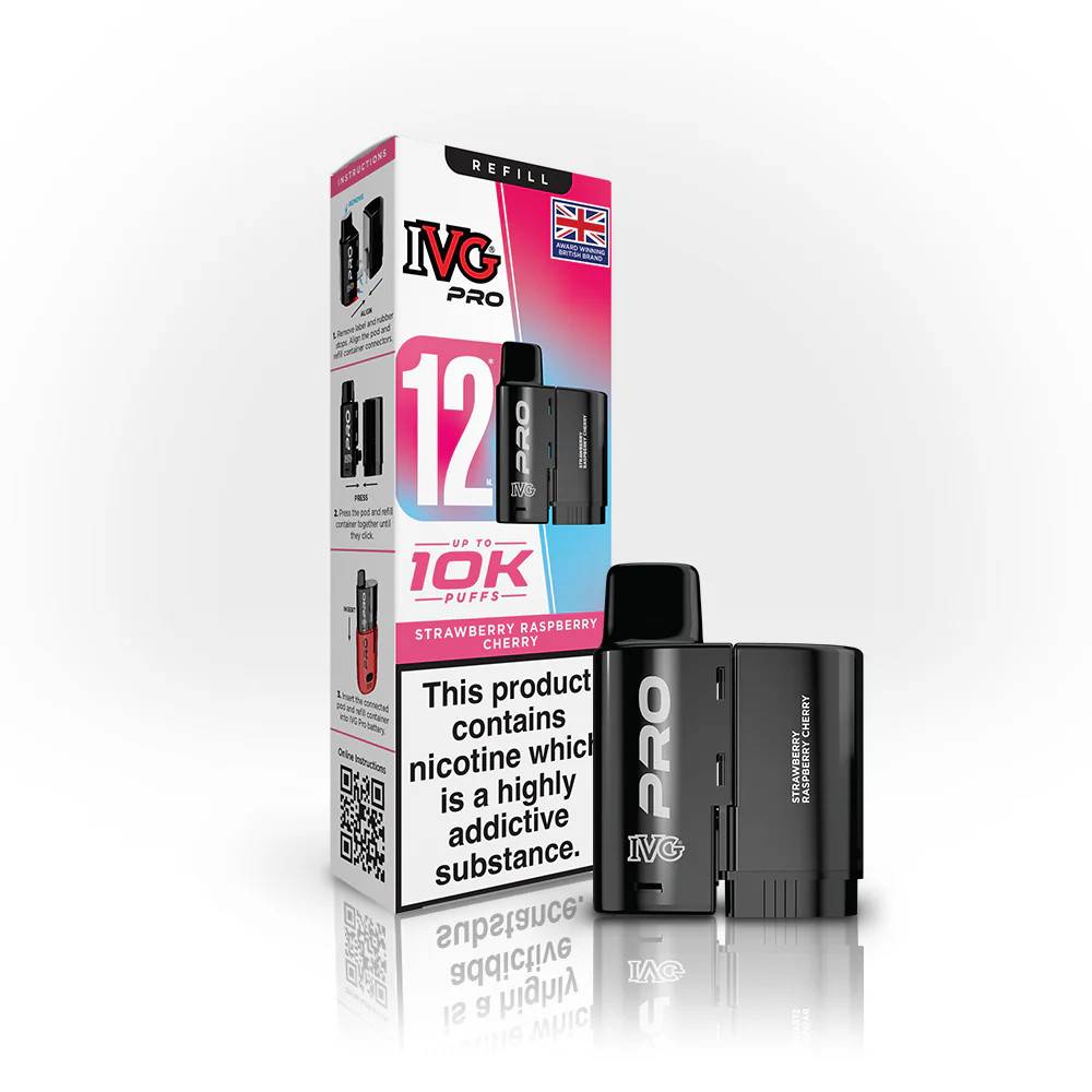 IVG Pro 10K Pods Pack of 5 Strawberry Raspberry Cherry