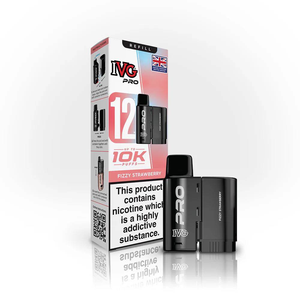 IVG Pro 10K Pods Pack of 5 Fizzy Strawberry