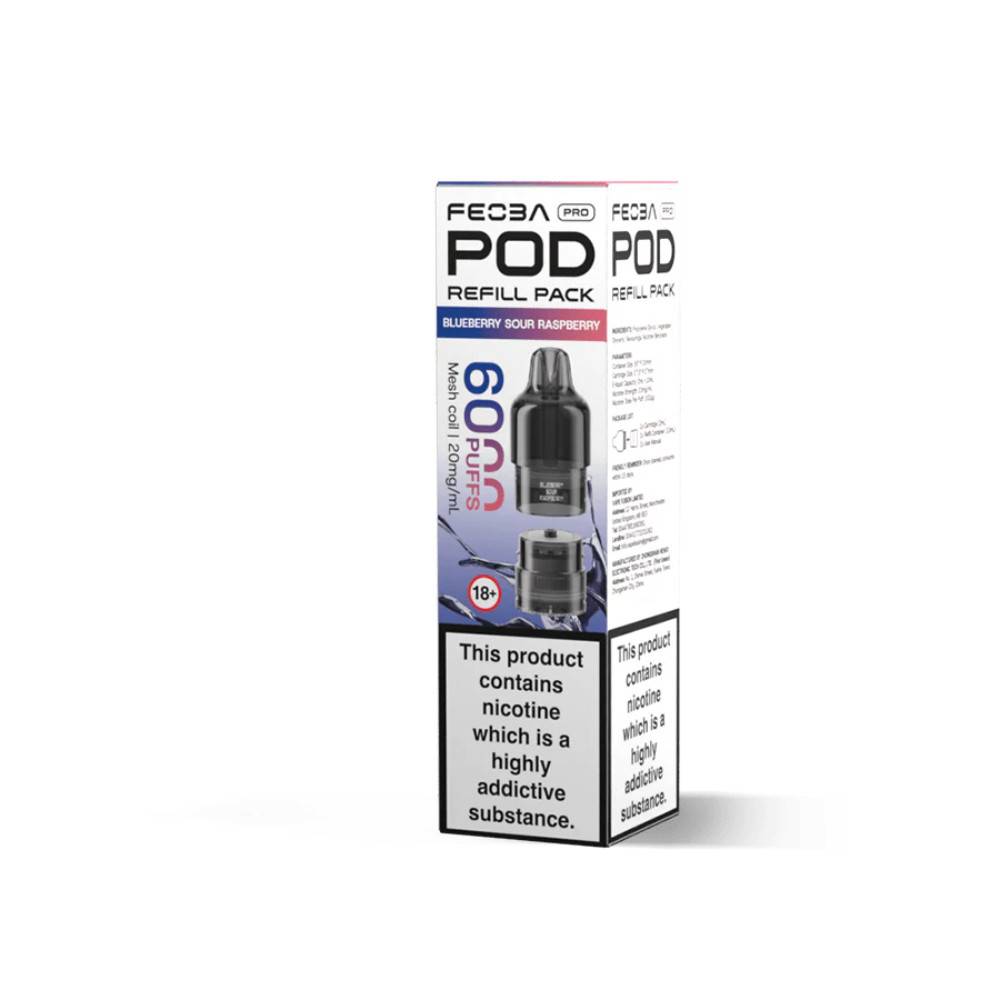Feoba Pro Plus 6000 Pods Pack of 5 Blueberry Sour Raspberry