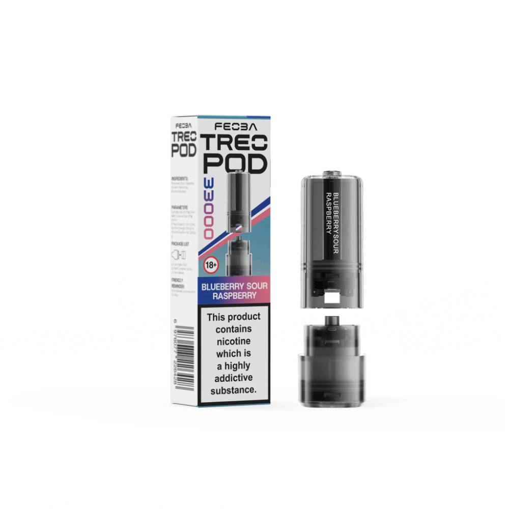 Feoba Treo 33k Pods Pack of 5 Blueberry Sour Raspberry