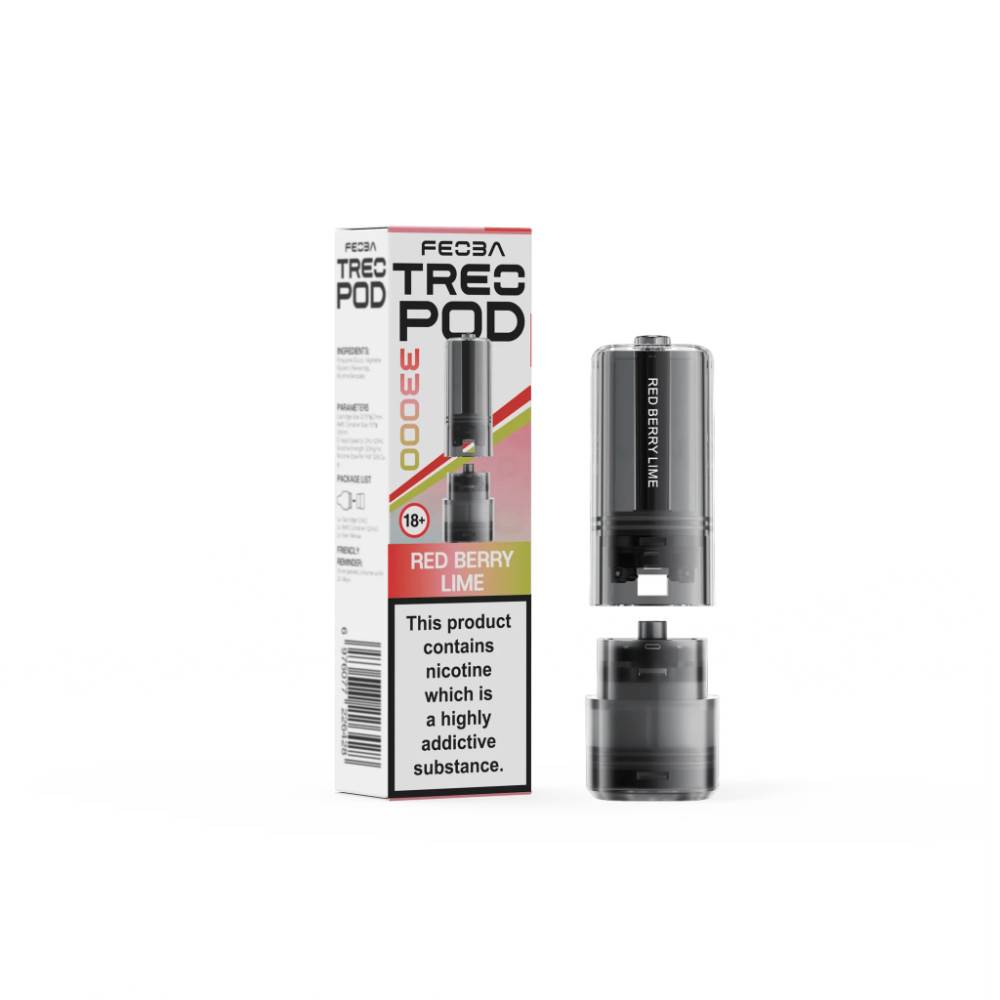 Feoba Treo 33k Pods Pack of 5 Red Berry Lime