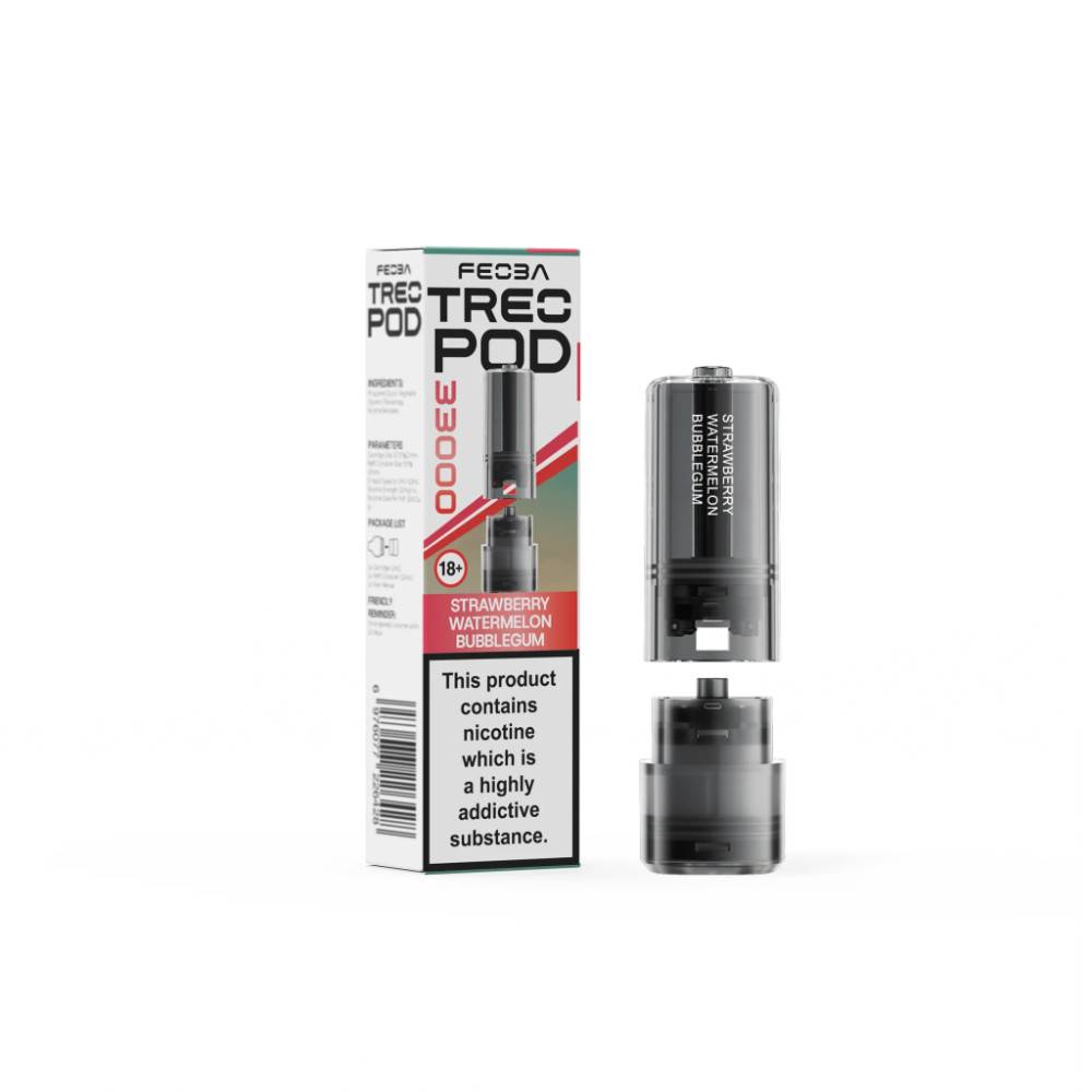 Feoba Treo 33k Pods Pack of 5 Strawberry Watermelon Bubblegum