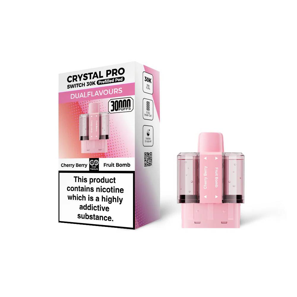 Crystal Pro Switch 30k Pods Pack of 5 Cherry Berry / Fruit Bomb