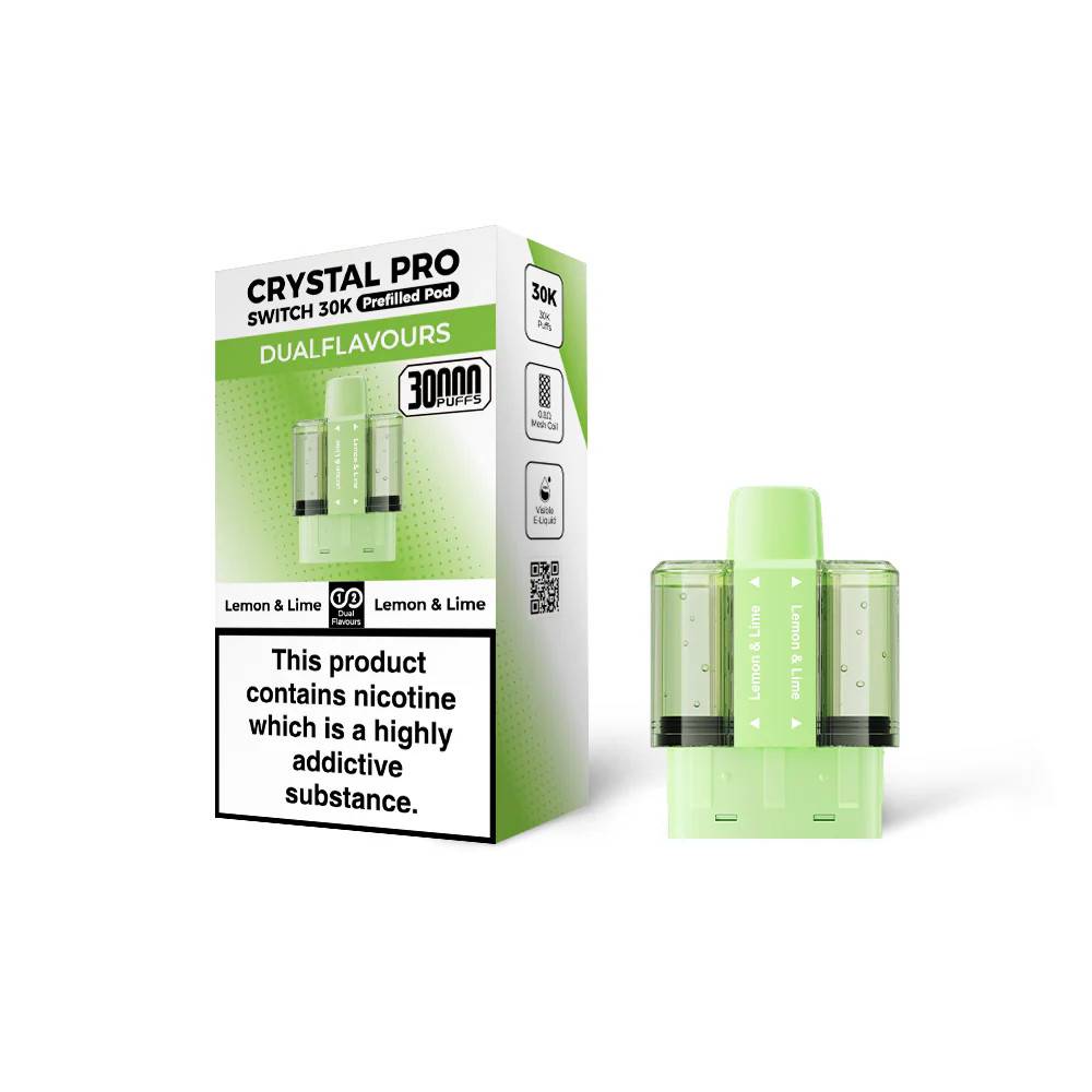 Crystal Pro Switch 30k Pods Pack of 5 Lemon Lime