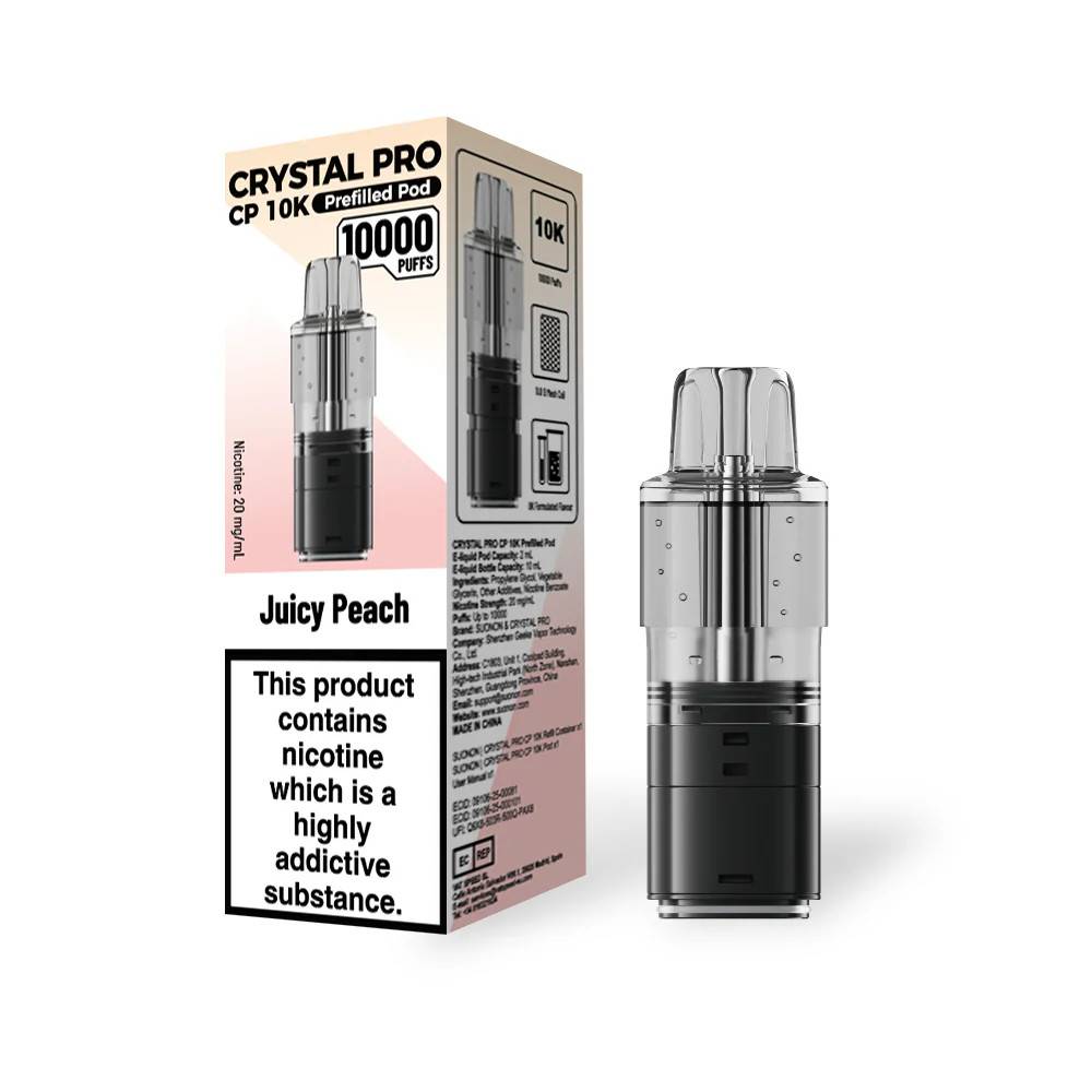 Crystal Pro CP 10k Pods Pack of 5 Juicy Peach