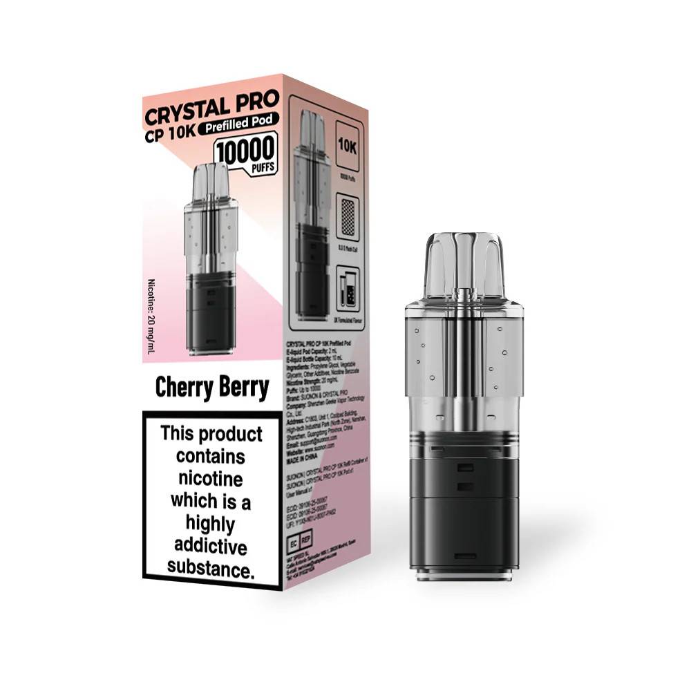 Crystal Pro CP 10k Pods Pack of 5 Cherry Berry