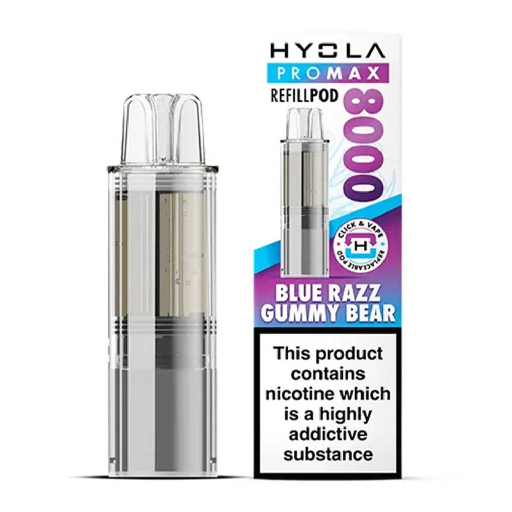 Hyola Pro Max 8000 Pods Pack of 5 Blue Razz Gummy Bear