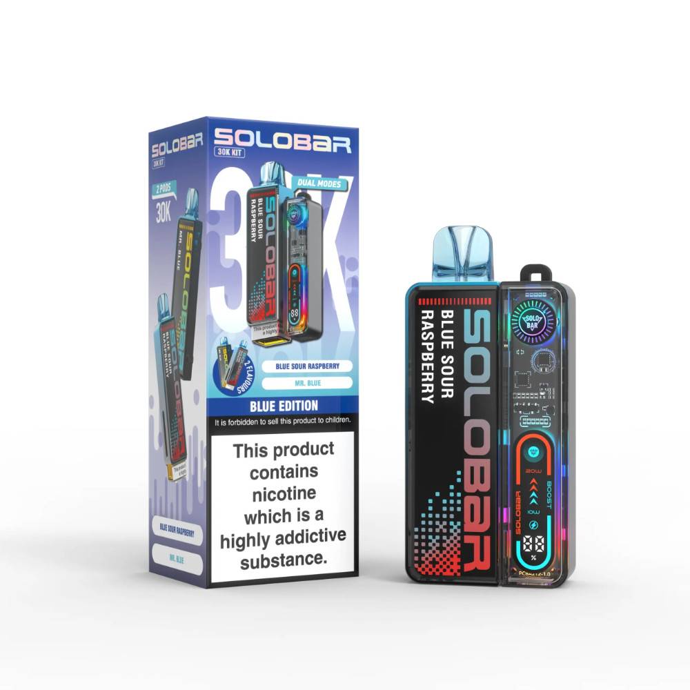 Solobar Boost 30k Vape Kit Box of 5 Blue Edition