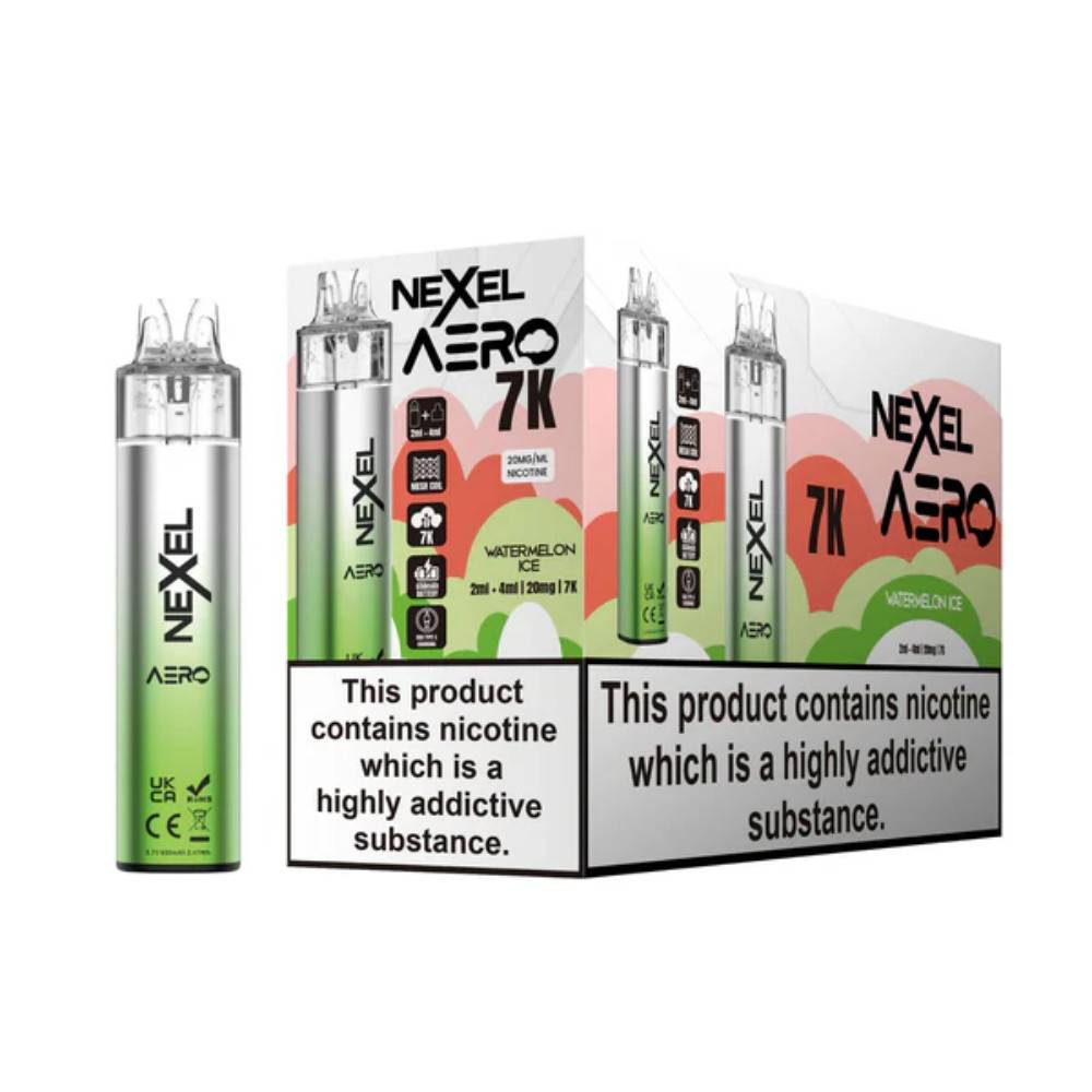 Nexel Aero 7k Prefilled Vape Kit Box of 5 Watermelon Ice