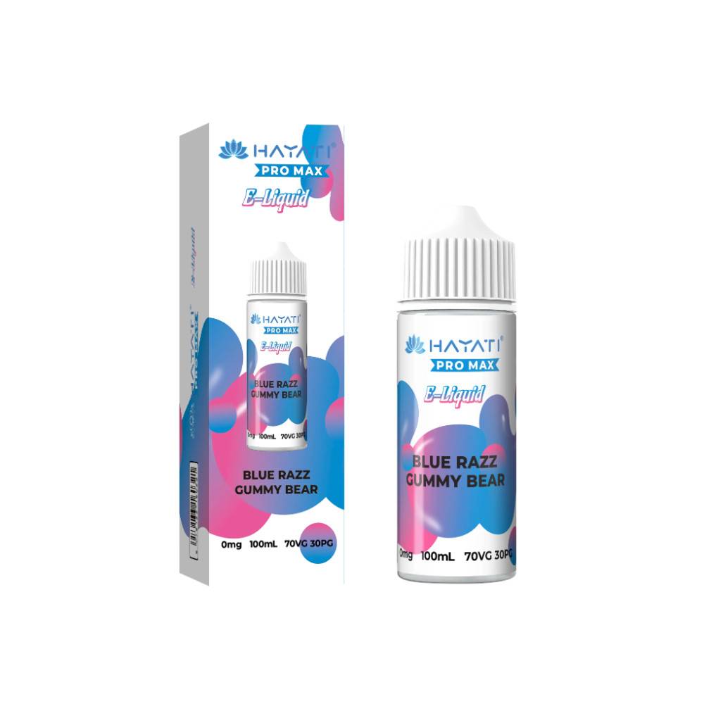 Hayati Pro Max 100ml E-Liquids 70/30 Blue Razz Gummy Bear