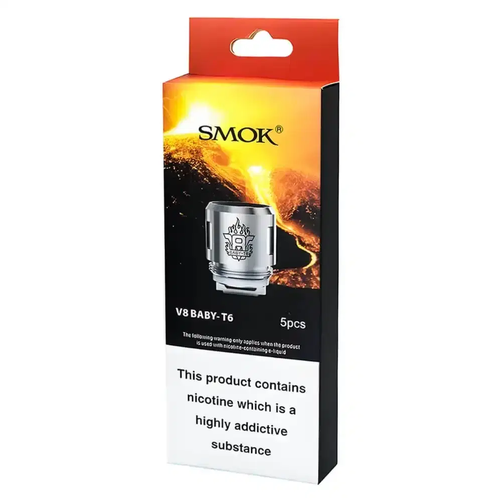 Smok V8 Baby Coils 5  Packs V2 Baby T6 0.2ohm