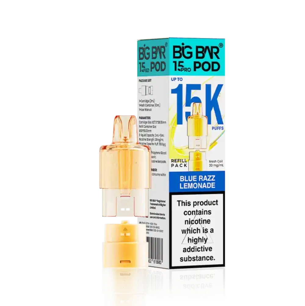 Big Bar Pro 15k Pods Pack of 5 Blue Razz Lemonade