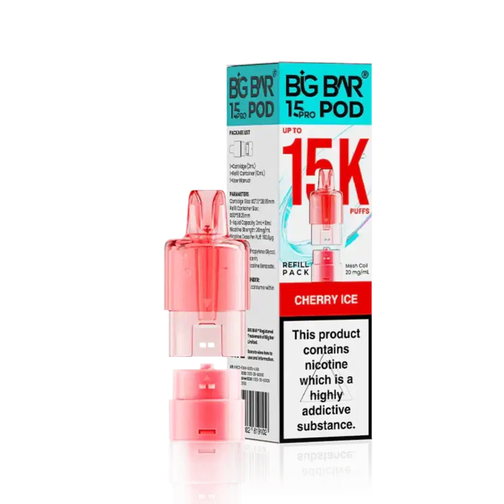 Big Bar Pro 15k Pods Pack of 5 Cherry Ice