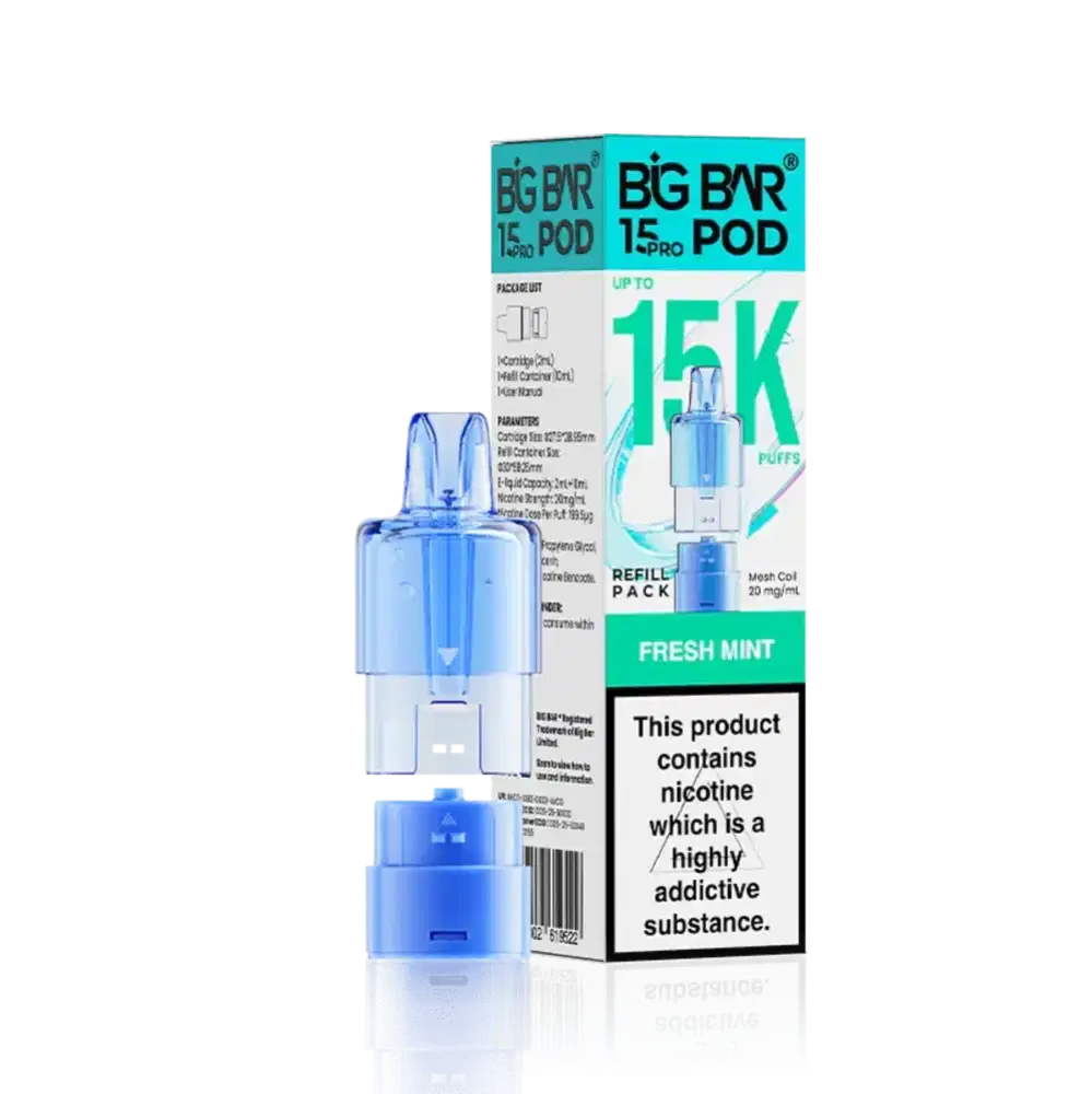 Big Bar Pro 15k Pods Pack of 5 Fresh Mint