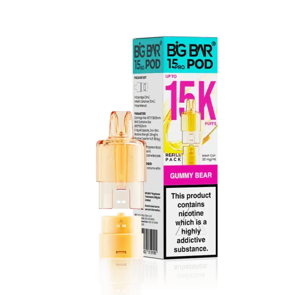 Big Bar Pro 15k Pods Pack of 5 Gummy Bear