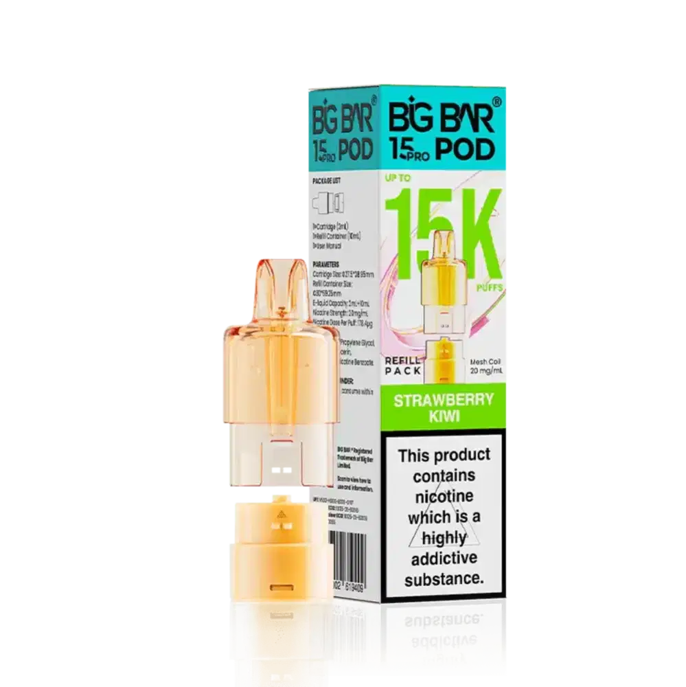 Big Bar Pro 15k Pods Pack of 5 Strawberry Kiwi