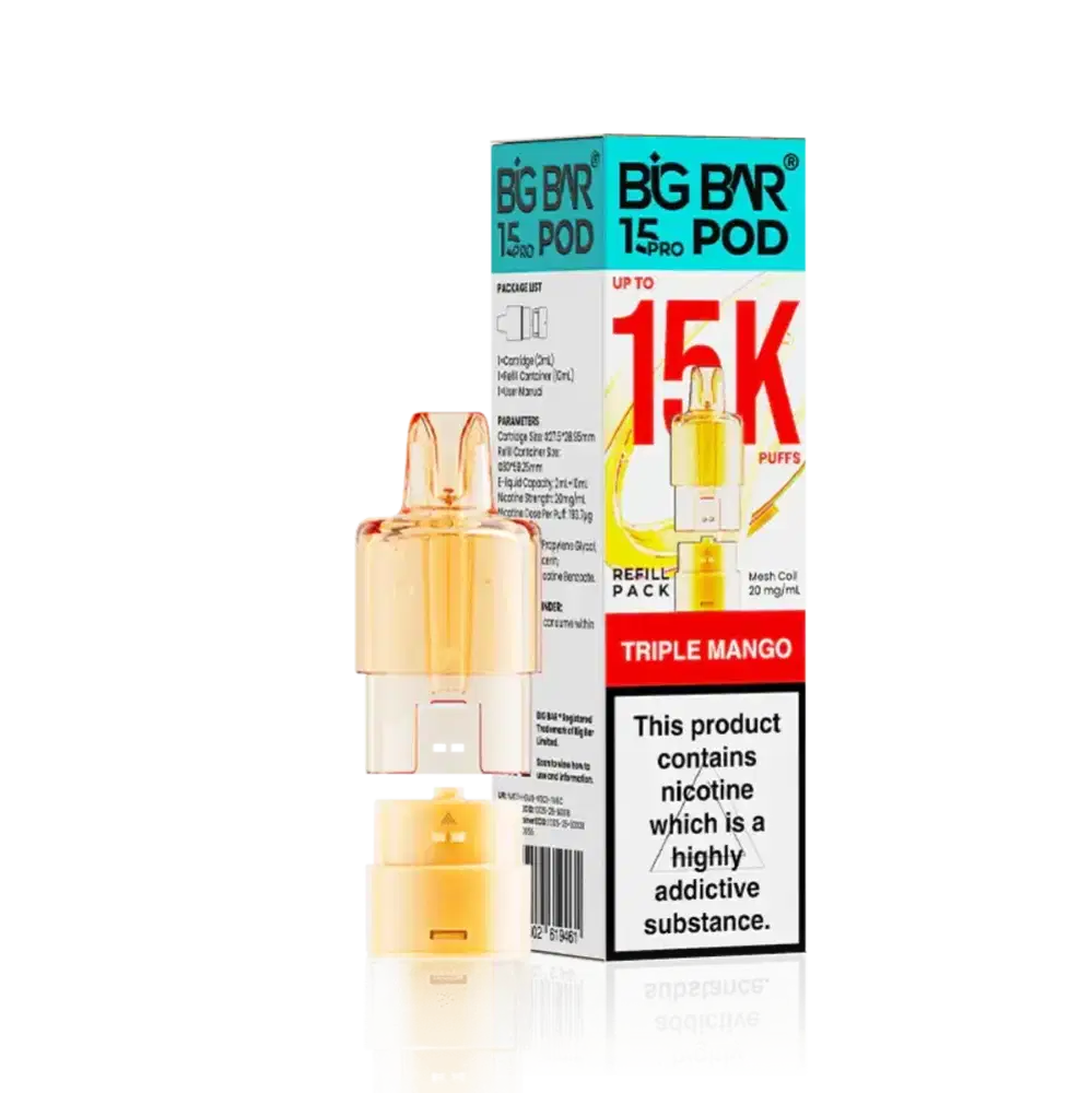 Big Bar Pro 15k Pods Pack of 5 Triple Mango