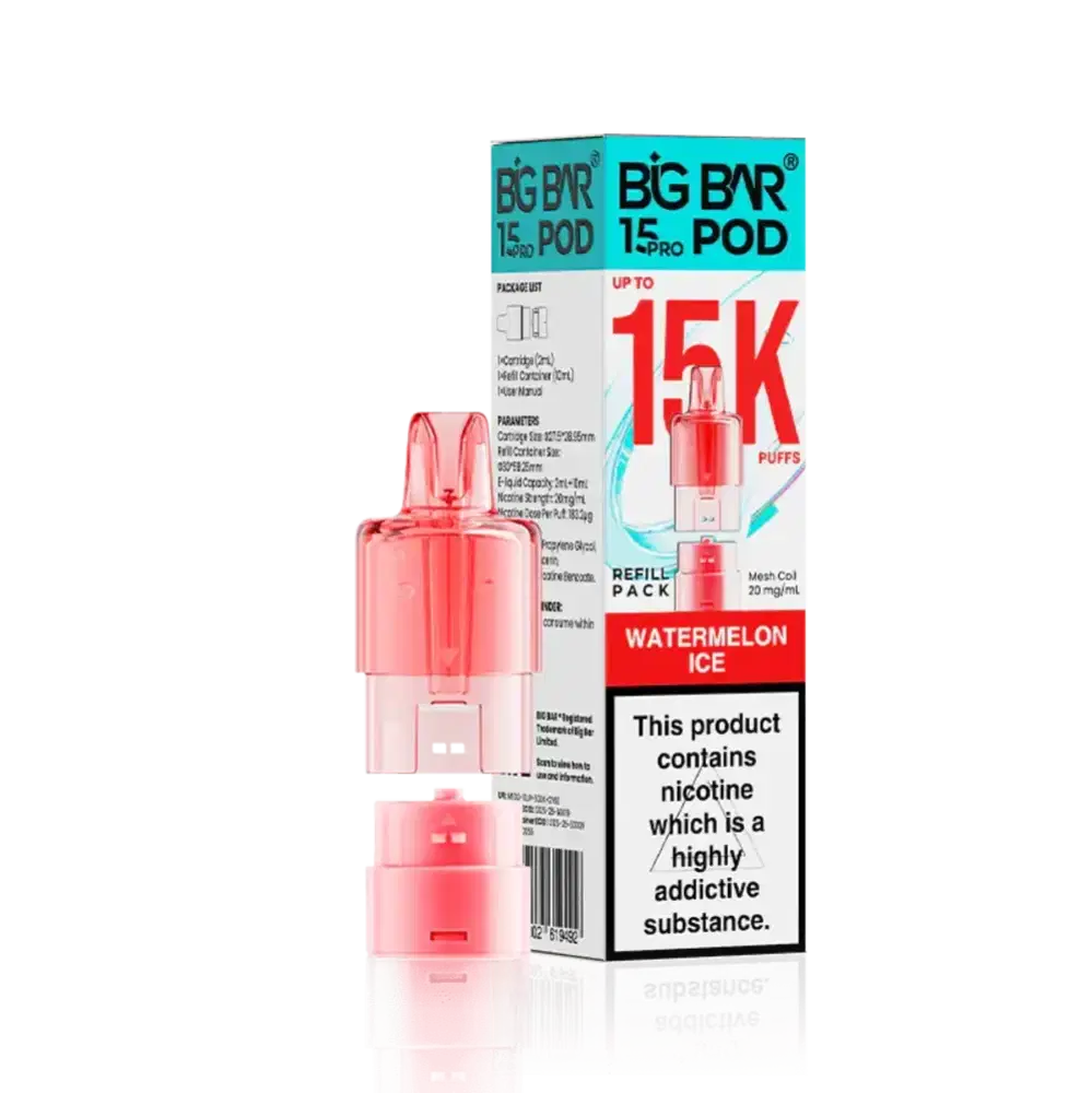 Big Bar Pro 15k Pods Pack of 5 Watermelon Ice