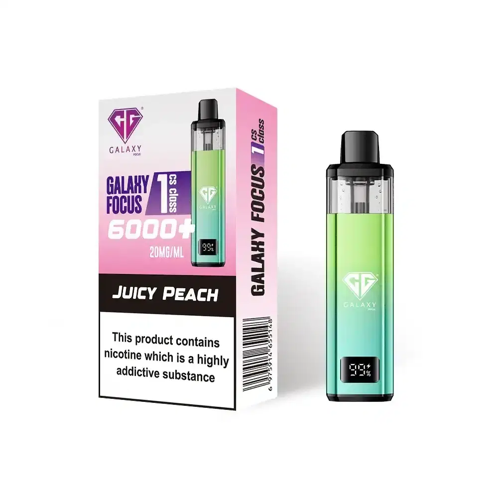 Crystal Galaxy Focus 6k Vape Kit Box of 5 Juicy Peach