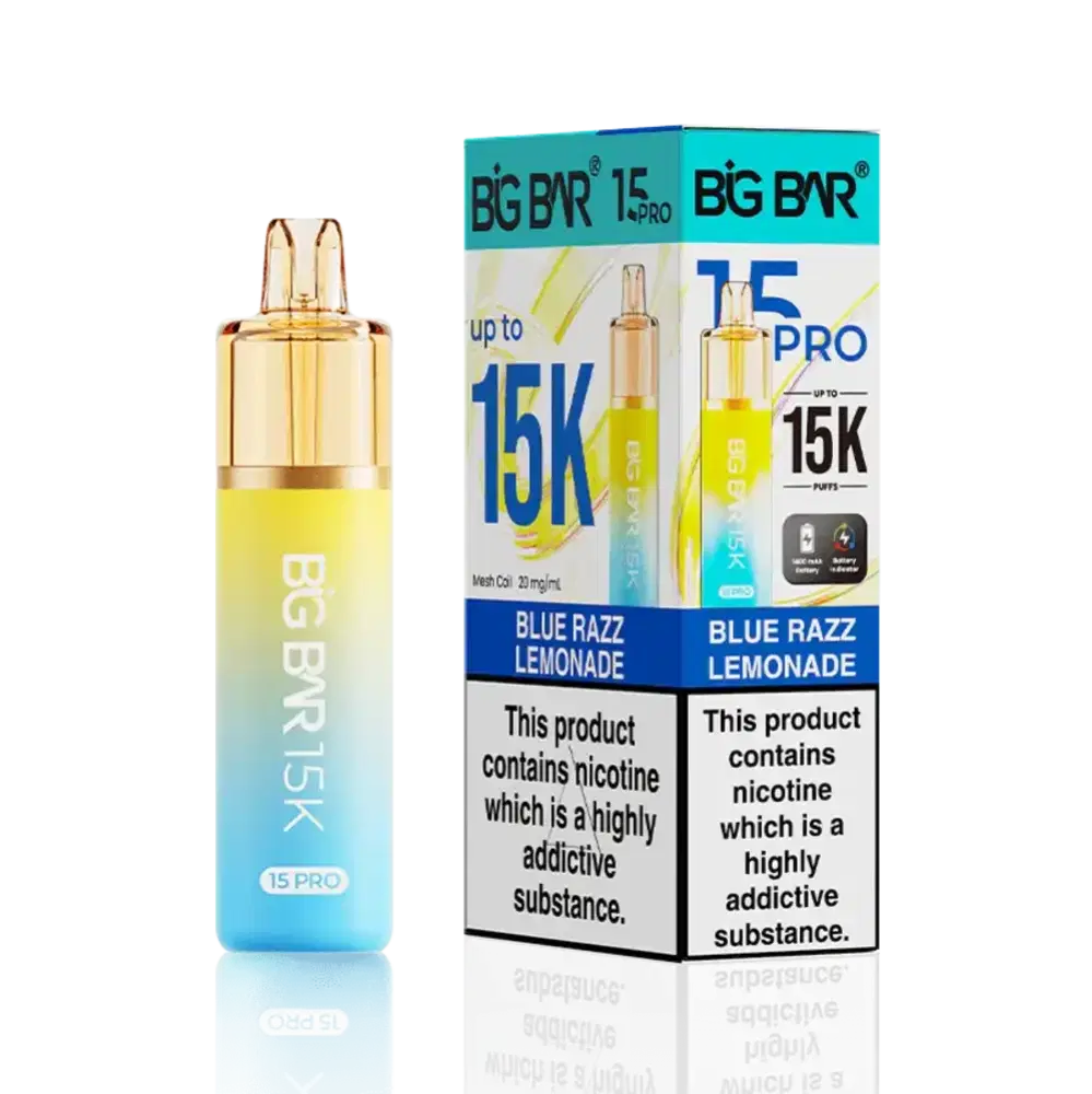 Big Bar Pro 15k Vape Kit Box of 5 Blue Razz Lemonade