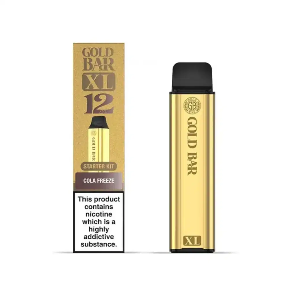 Gold Bar XL 10k Vape Kit Box of 5 Cola Freeze