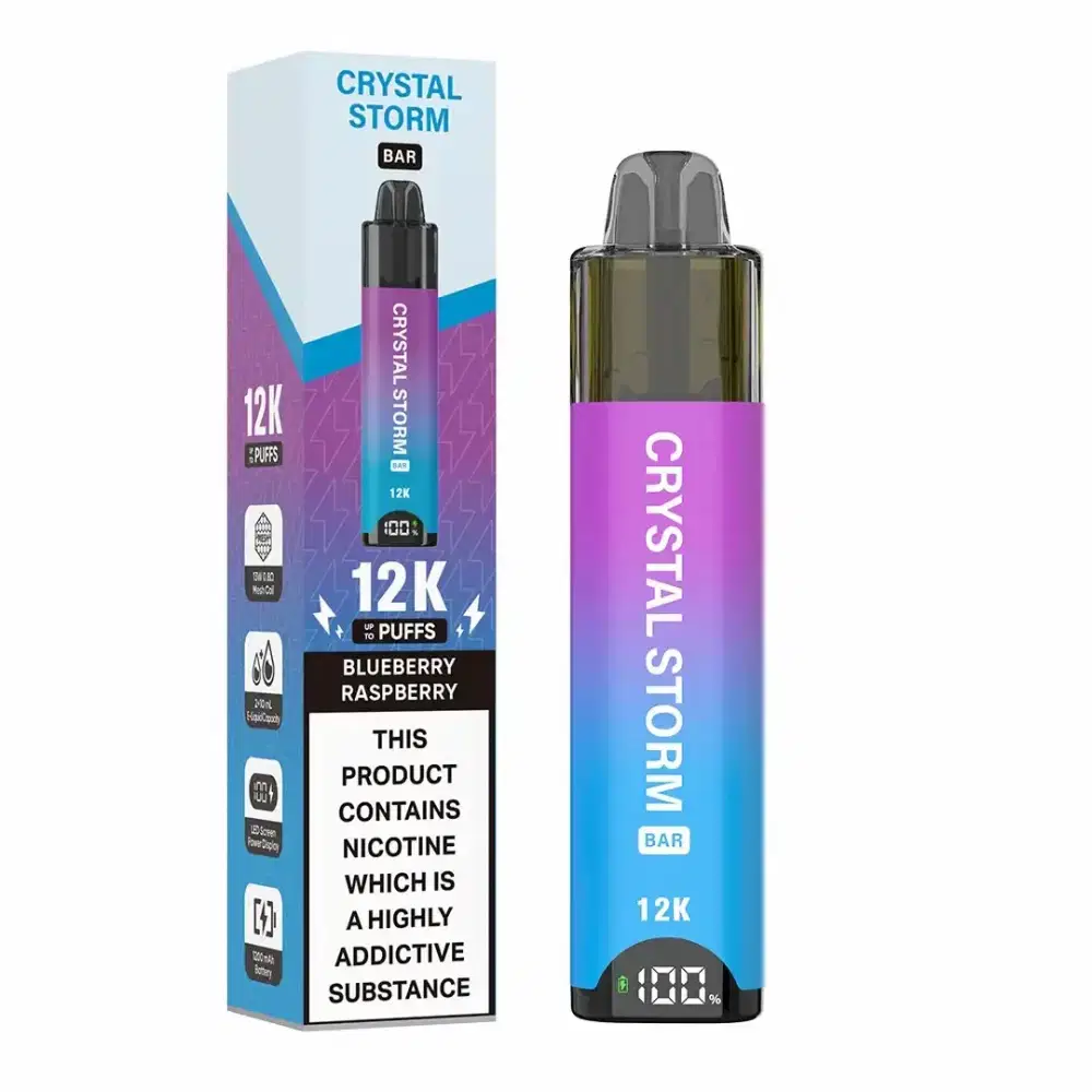 Crystal Strom Bar 12k Vape Kit Box of 5 Blueberry Raspberry