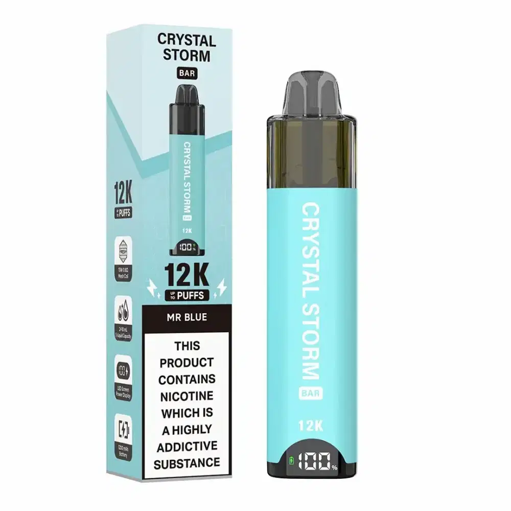 Crystal Strom Bar 12k Vape Kit Box of 5 Mr Blue