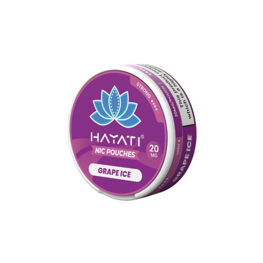 Hayati Nicotine Pouches 10 Packs Grape Ice 12mg