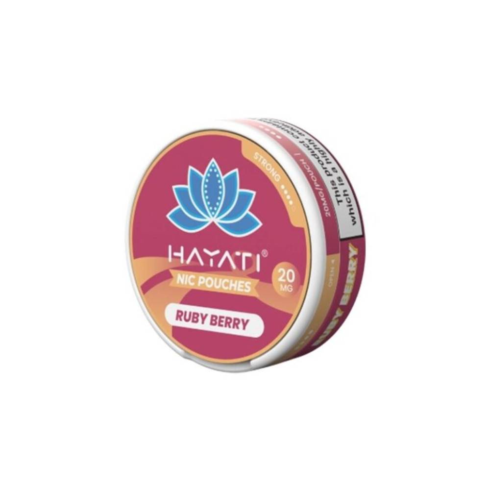 Hayati Nicotine Pouches 10 Packs Ruby Berry 12mg